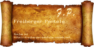 Freiberger Pentele névjegykártya